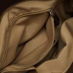 Coach Beige/Brown Signature Canvas and Leather Carryall Satchel
