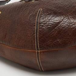 Coach Dark Brown Leather Studded Embellished Hobo