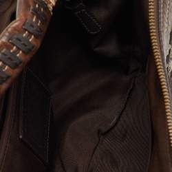Coach Dark Brown Leather Studded Embellished Hobo