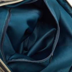 Coach Grey/Black Op Art Canvas and Leather Madison Satchel