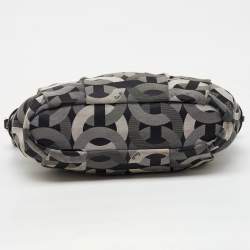Coach Grey/Black Op Art Canvas and Leather Madison Satchel