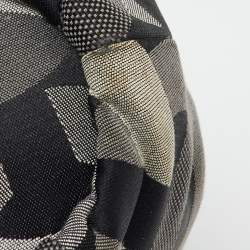 Coach Grey/Black Op Art Canvas and Leather Madison Satchel