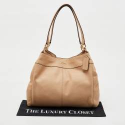 Coach Beige Leather Lexy Shoulder Bag