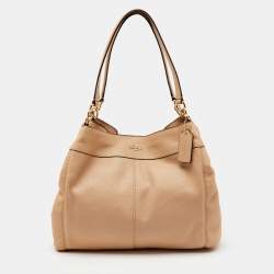 Coach Beige Leather Lexy Shoulder Bag