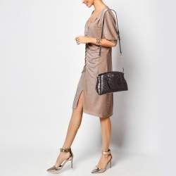 Coach Burgundy Patent Leather Mini Sage Carryall Satchel