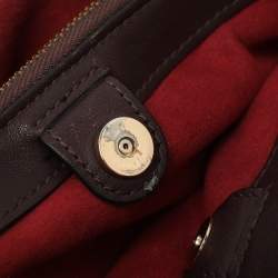 Coach Burgundy Patent Leather Mini Sage Carryall Satchel