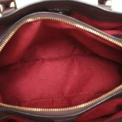 Coach Burgundy Patent Leather Mini Sage Carryall Satchel