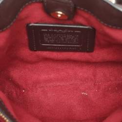 Coach Burgundy Patent Leather Mini Sage Carryall Satchel
