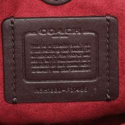 Coach Burgundy Patent Leather Mini Sage Carryall Satchel
