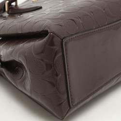 Coach Burgundy Patent Leather Mini Sage Carryall Satchel