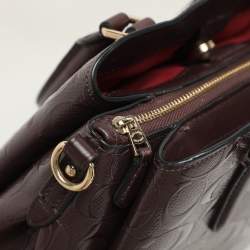 Coach Burgundy Patent Leather Mini Sage Carryall Satchel