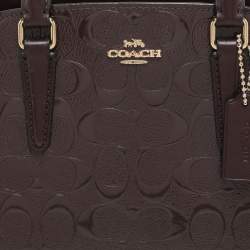 Coach Burgundy Patent Leather Mini Sage Carryall Satchel