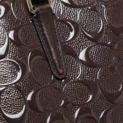 Coach Burgundy Patent Leather Mini Sage Carryall Satchel