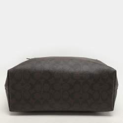 Coach Black/Brown Signature Coated Canvas and Leather Gallery Tote