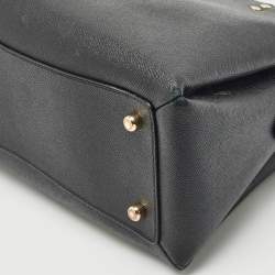 Coach Black Leather Lillie Carryall Satchel