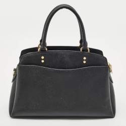 Coach Black Leather Lillie Carryall Satchel