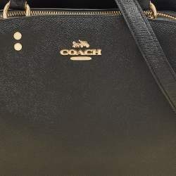 Coach Black Leather Lillie Carryall Satchel