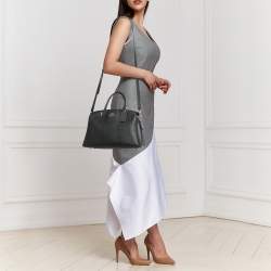 Coach Black Leather Lillie Carryall Satchel