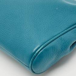 Coach Teal Blue Leather Carrie Crossbody Bag
