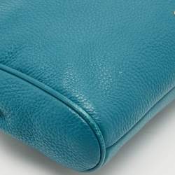 Coach Teal Blue Leather Carrie Crossbody Bag