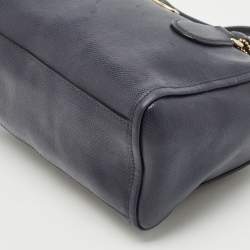 Coach Navy Blue Leather Mini Bennett Satchel