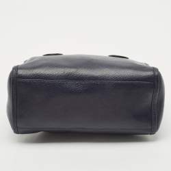 Coach Navy Blue Leather Mini Bennett Satchel