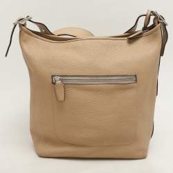 Coach Beige Leather Bleecker Hobo