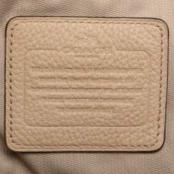 Coach Beige Pebbled Leather Prairie Satchel
