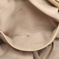 Coach Beige Pebbled Leather Prairie Satchel