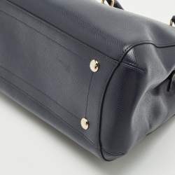 Coach Navy Blue Leather Margot Satchel