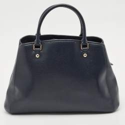 Coach Navy Blue Leather Margot Satchel