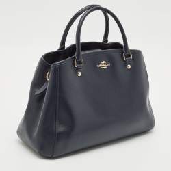 Coach Navy Blue Leather Margot Satchel