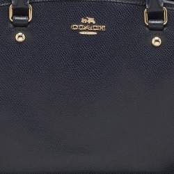 Coach Navy Blue Leather Margot Satchel
