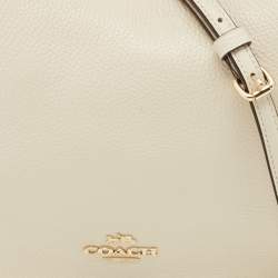 Pre Owned Coach Chalk White Leather Sutton Crossbody Bag