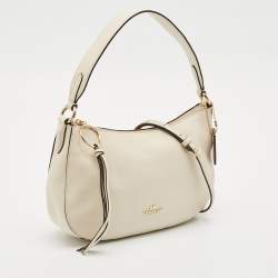 Pre Owned Coach Chalk White Leather Sutton Crossbody Bag