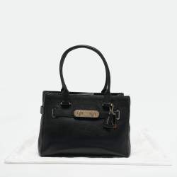 Coach Black Leather Swagger 33 Tote
