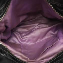 Coach Black Signature Canvas and Leather Op Art Madison Hobo