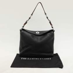 Coach Black Leather Chelsea Turnlock Hobo 