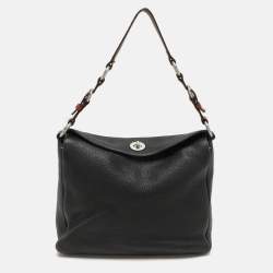 Coach Black Leather Chelsea Turnlock Hobo 