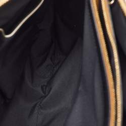 Coach Tan/White Leather Chain Shoulder Bag