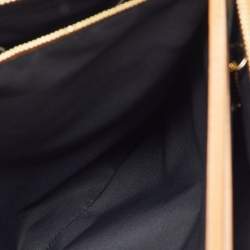 Coach Tan/White Leather Chain Shoulder Bag
