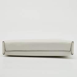 Coach Tan/White Leather Chain Shoulder Bag