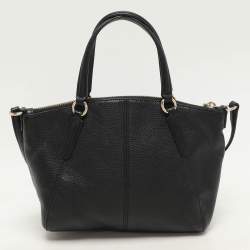 Coach Black Leather Mini Kelsey Satchel