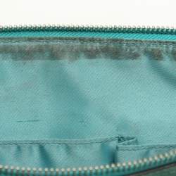 Coach Green/Blue Leather Double Pocket Shoulder Bag  