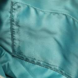 Coach Green/Blue Leather Double Pocket Shoulder Bag  