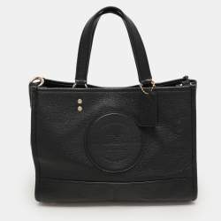 Coach Black Leather Dempsey Carryall Tote 
