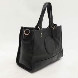 Coach Black Leather Dempsey Carryall Tote 