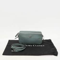 Coach Green Leather Kira Double Zip Crossbody Bag