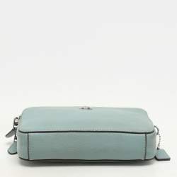 Coach Green Leather Kira Double Zip Crossbody Bag