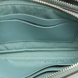 Coach Green Leather Kira Double Zip Crossbody Bag